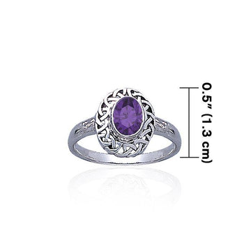 Celtic Knotwork Sterling Silver Ring TR752 - Jewelry